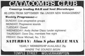 Catacombs all-nighter advert