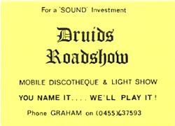 Druids Roadshow business card