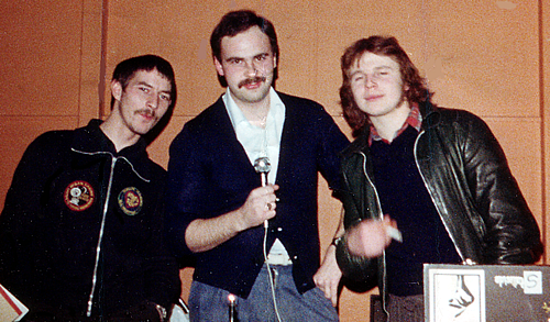 Trev Wright, Dave Redshaw and Pete Ankers behind the decks