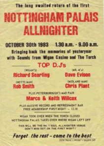 Nottingham Palais all-nighter flyer